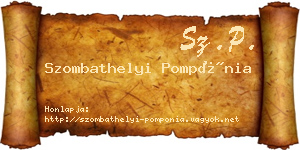 Szombathelyi Pompónia névjegykártya